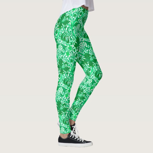 Legging William Morris Iris e Lily, Jade Green (Direita)