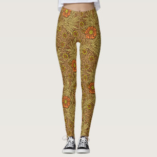 Legging William Morris Marigold, Cobre Brown e Orange