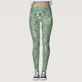 Legging william morris marigold flor verde floral