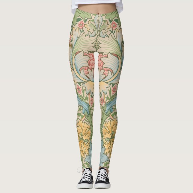 Legging William Morris Myrtle Floral Botânico (Frente)