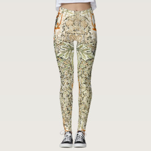 Legging William Morris - Padrão Floral Antiquado de Honeys