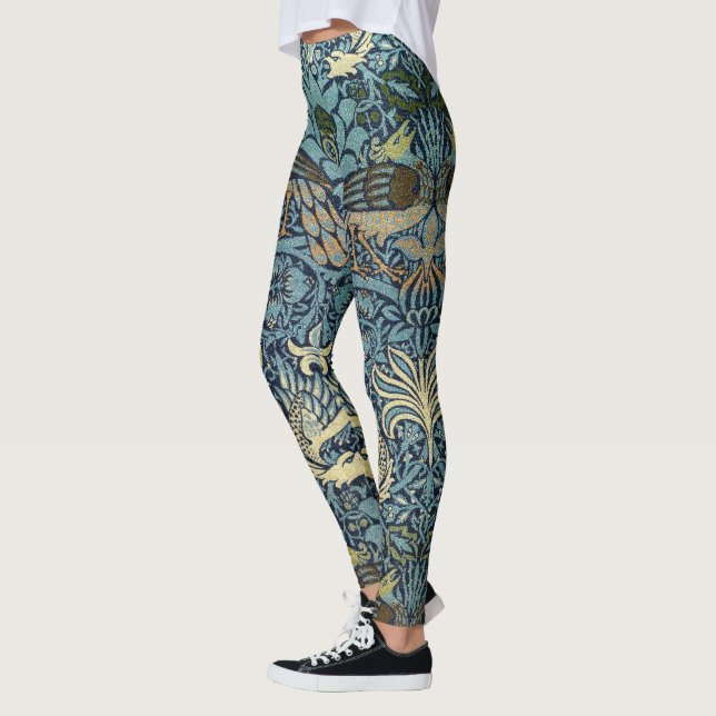 Legging William Morris Pavão e Dragão Desenho Tecido (Esquerda)