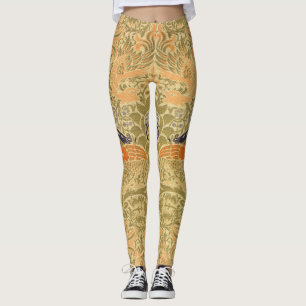 Legging William Morris Peacock Dragon Artesanato Vintage