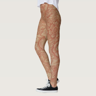 Legging William Morris Pink Poppy Floral Flor