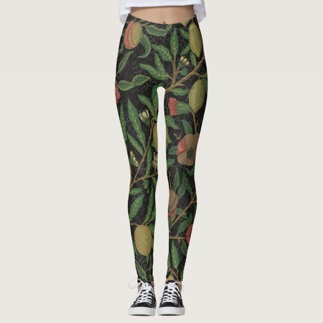 Legging William Morris Pomegranate Fruta clássica (Frente)