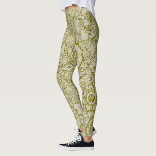 Legging William Morris Poppy Classic Floral Green