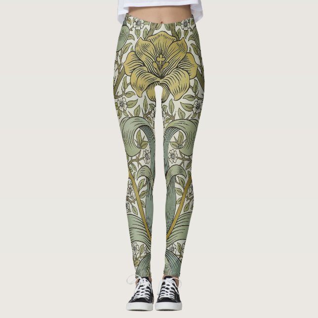 Legging William Morris Primavera Thicket Classic Pattern (Frente)