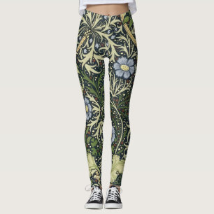 Legging William Morris Seaweed Pattern Floral Vintage Art