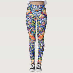 Legging William Morris Strawberry famosa pintura do ladrão