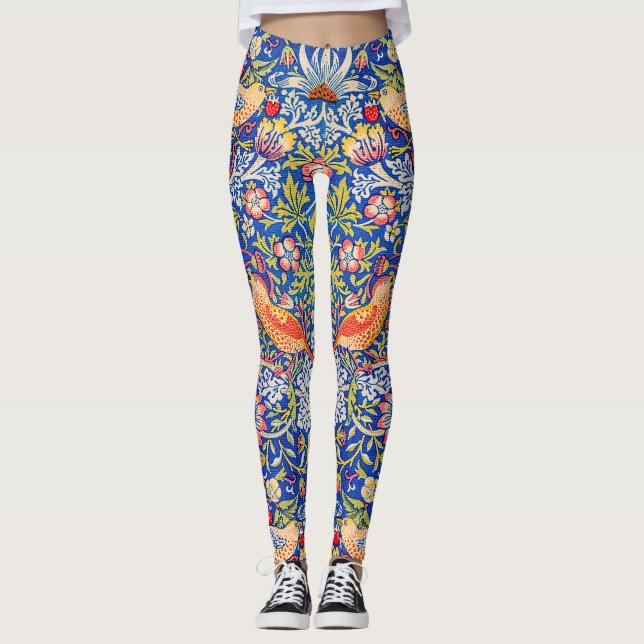 Legging William Morris Strawberry famosa pintura do ladrão (Frente)