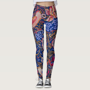 Legging William Morris Strawberry Thief Padrão Floral