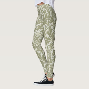 Legging William Morris Thistle Sage - Padrão Verde