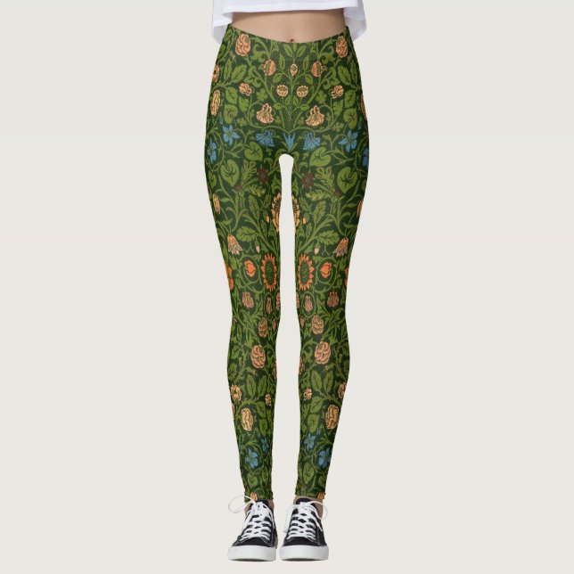 Legging William Morris Violet e Columbine Art Rug (Frente)