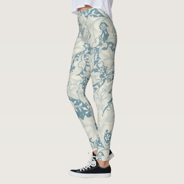 Legging William Morris Wallflower Blue damask (Esquerda)