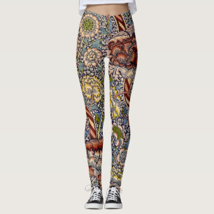 Legging William Morris Wandle English Floral Damask Design