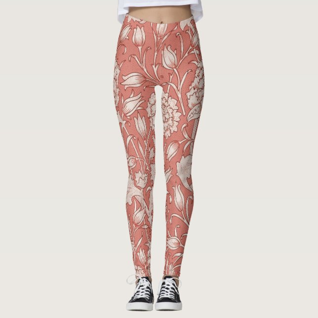 Legging William Morris Wild Tulip Clássico Design vitorian (Frente)