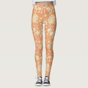 Legging William Morris Wild Tulip Vintage Padrão Floral