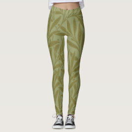 Legging William Morris Willow Antique Verde Folha Verde Ar