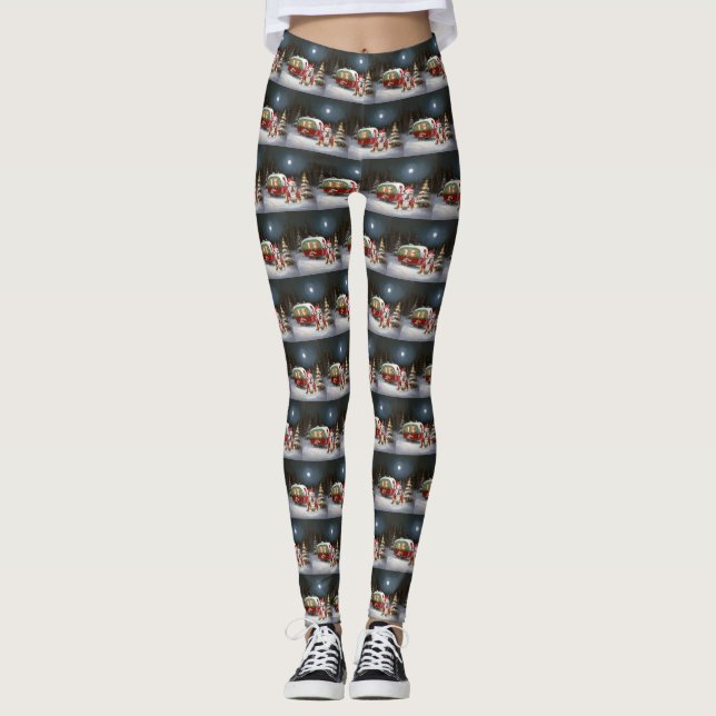 Legging Winter Bulldog Caravan Christmas Adventure (Frente)