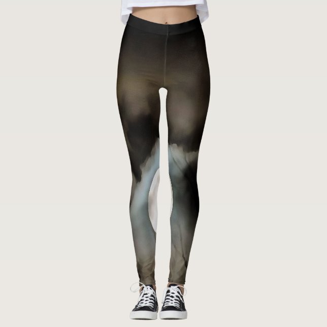 Legging Winter Solstice Moon Celestial Art (Frente)