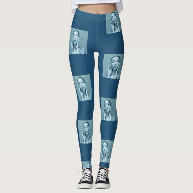 Legging "Woman in Blue" Premium Canvas  (Frente)