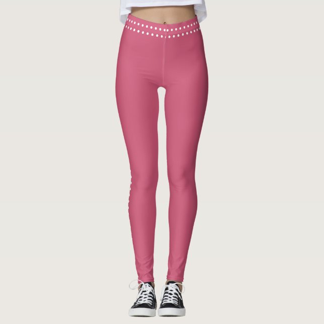 Legging Workout atlético feminino, cor-de-rosa (Frente)