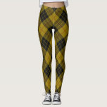 Legging Xadrez amarela de tartan MacLeod<br><div class="desc">Xadrez preta amarela de tartan do clã MacLeod</div>