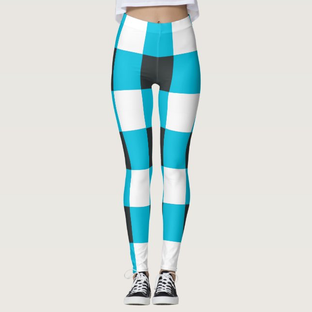 Legging Xadrez "Azul Mayan" (Frente)