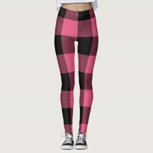 Legging Xadrez Buffalo Rosa e Preto