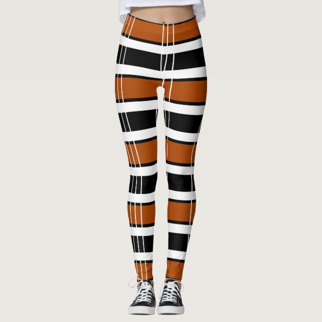 Legging Xadrez castanha e branca (Frente)