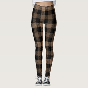 Legging Xadrez de Black & Brown Gingham Shepherd