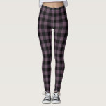 Legging Xadrez de Buffalo Retroativa Padrão de Tartan Pret<br><div class="desc">Xadrez de Buffalo Retroativa Padrão de Tartan Pernas Roxas e Pretas</div>