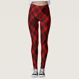Legging Xadrez de Buffalo Vermelho e Negro