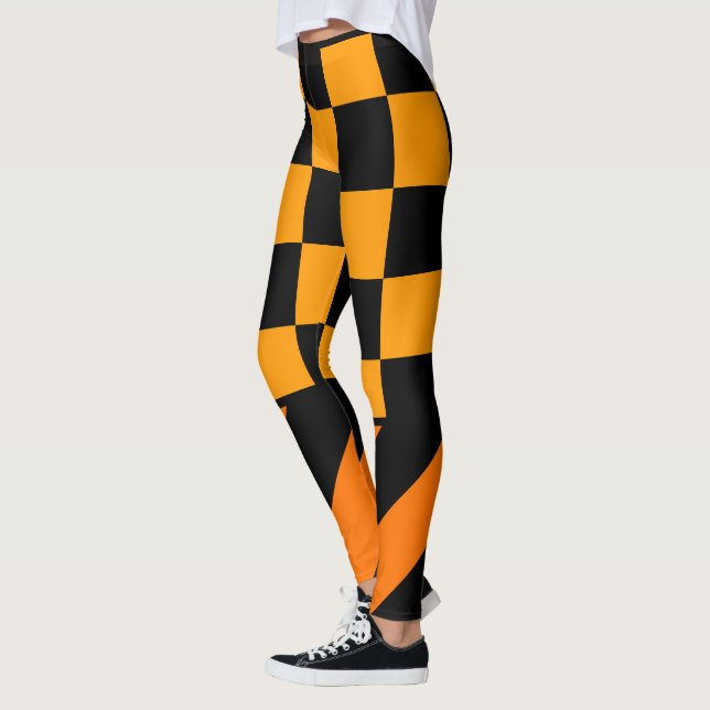 Legging Xadrez e Listras de Halloween (Esquerda)