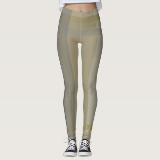 Legging xadrez em ouro, cobre prateado, cinzentos e beges