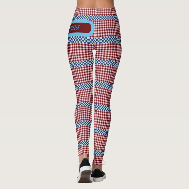 Legging Xadrez Escocês Personalizado (Verso)