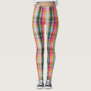 Legging Xadrez escocesa abstrata
