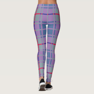 Legging Xadrez escocesa roxa