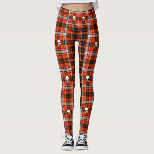 Legging Xadrez Gótica do Crânio