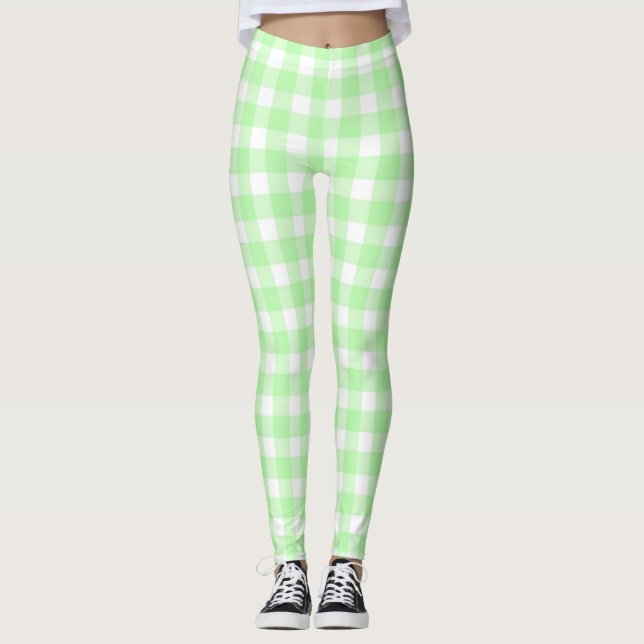 legging xadrez limão (Frente)