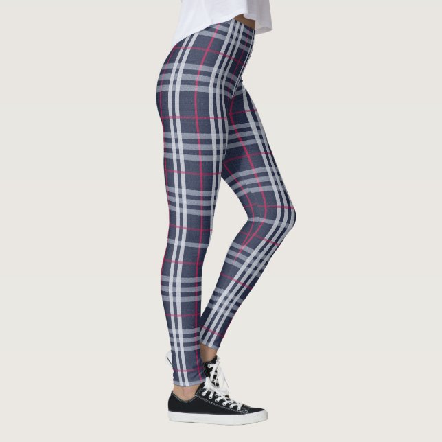 Legging Xadrez Londres Azul Marinho (Direita)