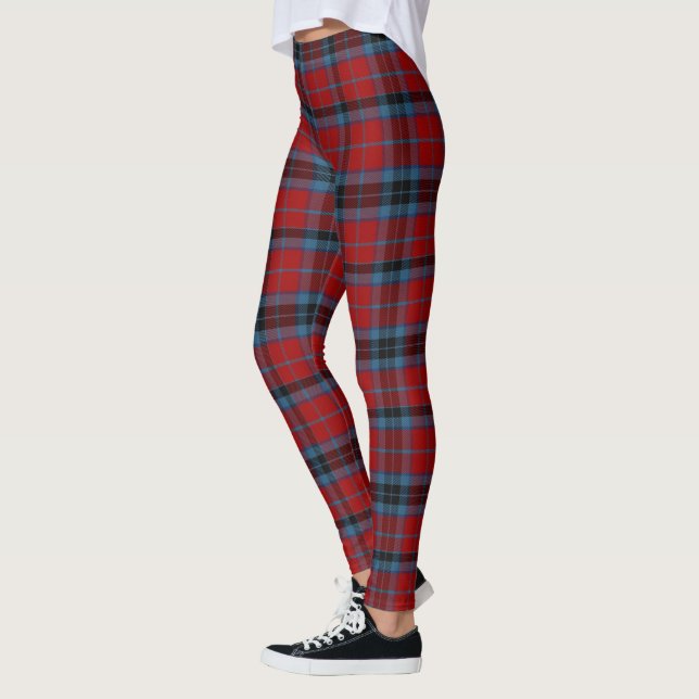 Legging Xadrez MacTavish Moderno Vermelho Feminino (Esquerda)