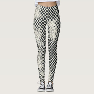 Legging Xadrez Minúsculo Pintado à Mão Orgânico