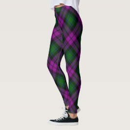 Legging Xadrez moderno fúcsia roxo e verde