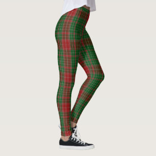 Legging Xadrez Natal escocês Tartan Inverno feminino