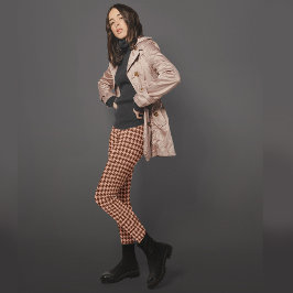 Legging Xadrez Padrão de Forno Anticorpo Redwood