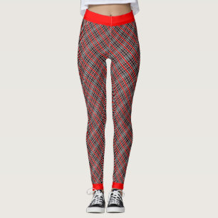 Legging Xadrez PLAID Vermelho e Preto Não Convencional