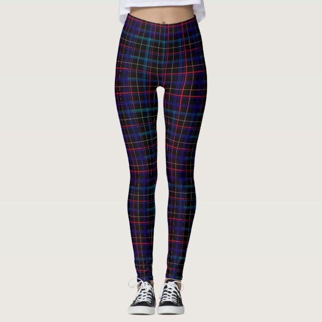 Legging Xadrez Preto Azul (Frente)