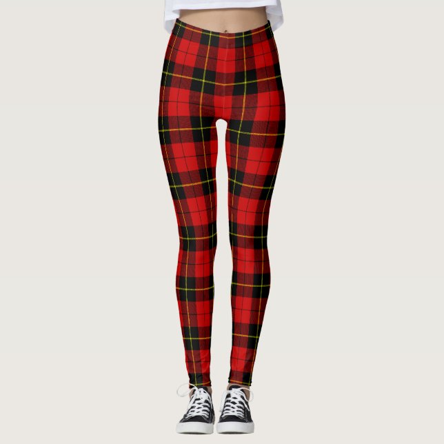 Legging Xadrez preto Wallace Tartan (Frente)