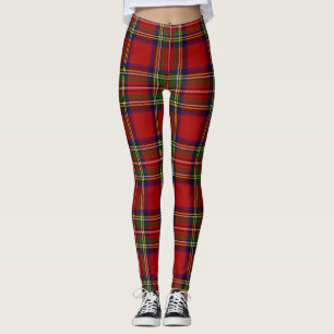 Legging Xadrez Real Stewart Tartan Padrão Escocês